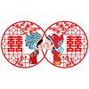 Flocking cloth happy word a pair of wedding supplies wedding room decoration happy child wedding scene layout new door happy