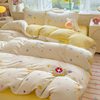 Category a Autumn and Winter Thickeneded Milk Velvet Four-Piece Baby Velvet Bed Sheet Coral Velvet Quilt Cover Warm Winter Velvet Three-Piece Set