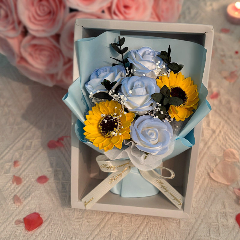 3076-9 クラッシュアイスブルーローズひまわり