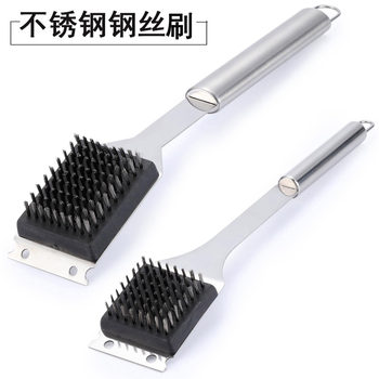 Stainless Steel Wire Brush Barbecue Cleaning Brush Wire Brush Barbecue Grill Mesh Brush Cleaning Tool Bbq Best-Selling Model