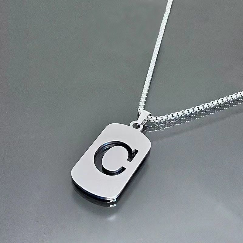 English character 26 letter necklace Taigang chain male and female student couple clothing accessories niche design simple all-match fashion
