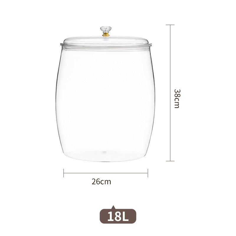 Plastic sealed cans sealed kitchen storage transparent household large capacity dustproof finishing food grade artifact cans