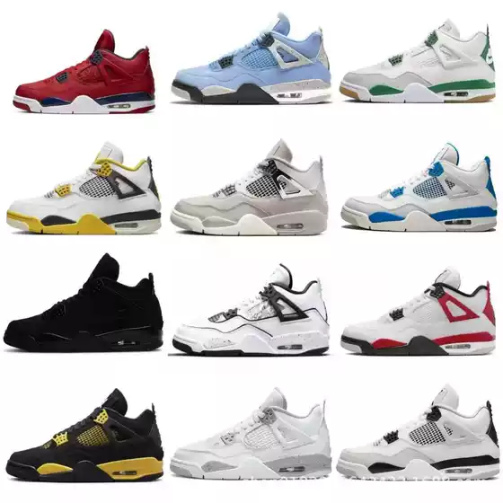 Cross-Border Putian Shoes Aj4 Black Cat Comfortable, Stylish, Wear-Resistant, Breathable, Versatile Mid-Top Retro Basketball Shoes for Both Men and Women