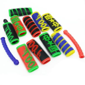 Electric Handle Cover Motorcycle Handle Cover Rainbow Soft Rubber Cover Color Four-Piece Caterpillar Anti-Slip Handle Cover Accessories