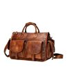 Cross-Border Cowhide Men's Crossbody Bag Vegetable Tanned Leather Polished Genuine Leather Briefcase Handbag High-End Business Men's Bag Single Shoulder