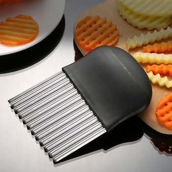 Once black wolf tooth knife potato knife cutting potato wave knife flower cutting knife pattern household corrugated ocean once