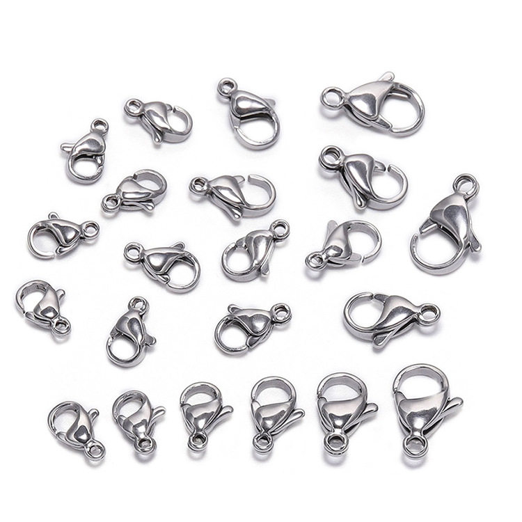 Stainless Steel Jewelry Accessories No. 15 Lobster Clasp Necklace Head Jewelry Buckle Semi-Finished Bracelet Accessories Buckle