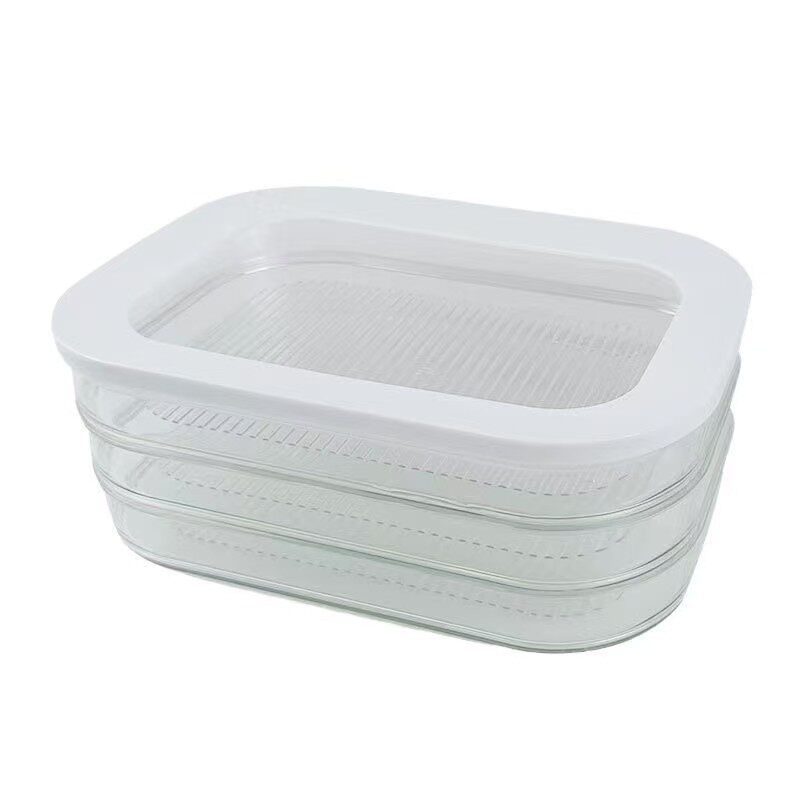 Delicatessen Meat Box Multi-Layer Refrigerator Sealed Storage Box Bacon Food Storage Box with Lid Transparent Packaging Fresh-Keeping Box