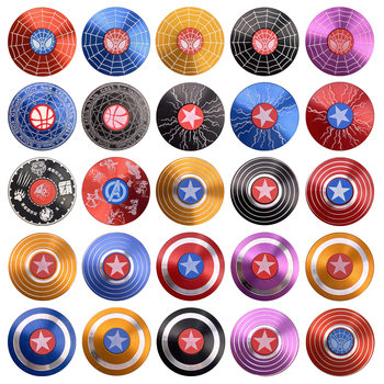 Captain America shield fingertip gyro aluminum alloy finger gyro college students fun leisure toys stall wholesale