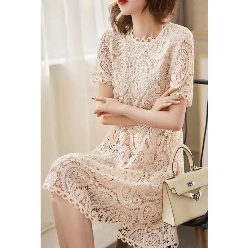 Lace Dress for Women Summer Fashion Casual Style Slim Fit Short Sleeve Perfect for Everyday Wear Wholesale