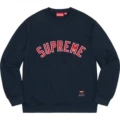E517supreme 20ss kanji logo crewneck royal blue