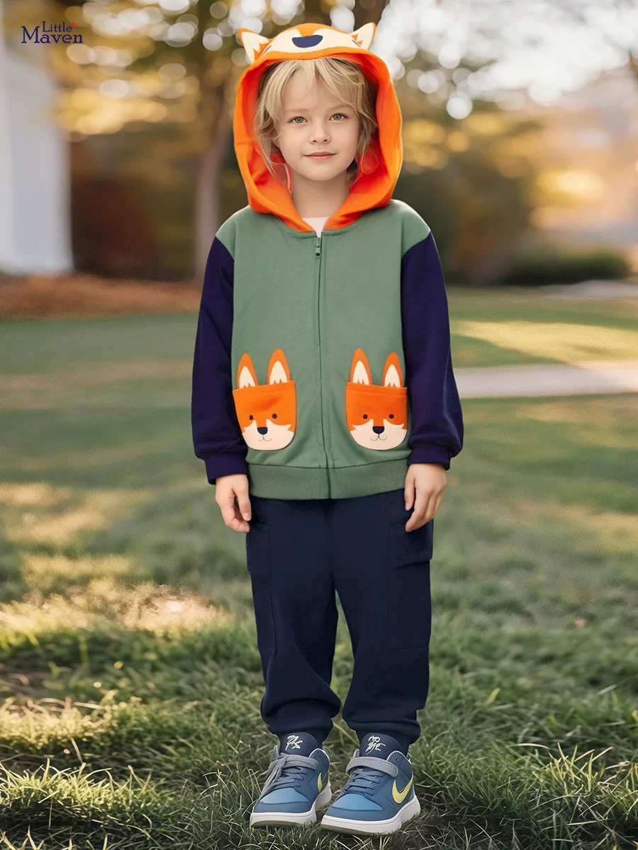 Boys' Jacket, Autumn Cartoon Hooded Kids' Hoodie, Cute Baby Top