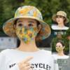 New Sunshade Hat Women's Summer Full-Face Split Sunscreen Hat Face-Covered Anti-Ultraviolet Work Tea-Picking Hat Sun Hat