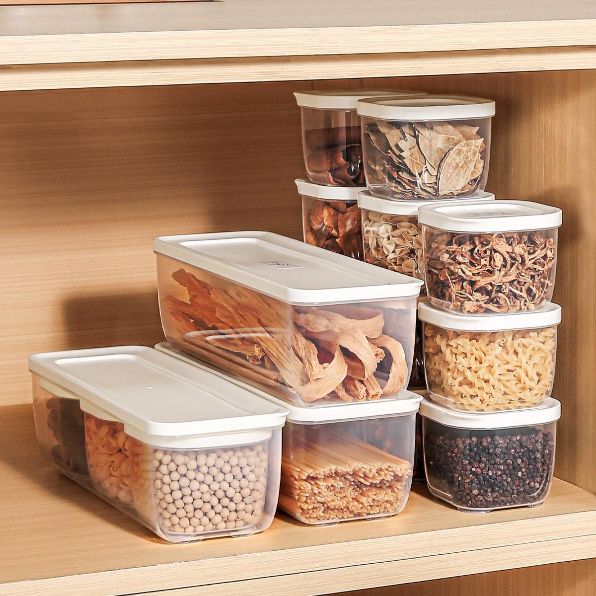 Kitchen Spice Storage Box Household Seasoning Box Sealed Seasoning Jar Refrigerator Freezer Storage Box Crisper Box