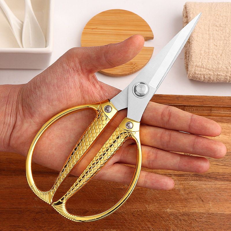 Yingcai multi-use food stainless steel scissors K88 double fish scissors household alloy kitchen scissors chicken bone strong scissors