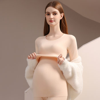 Warm Autumn Clothes for Pregnant Women fleece-lined Postpartum Breastfeeding Clothes De Velvet Breastfeeding Moon Clothes Top Long Sleeve 3211