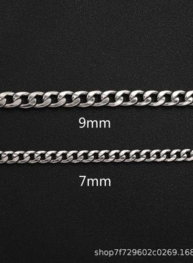 不掉色古巴简约欧美项链