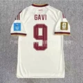 2627 spain away game + printed number 9 star + world cup badge