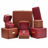 New high-grade one-word curved box oblique PU leather jewelry box ring ring bracelet set box packaging box