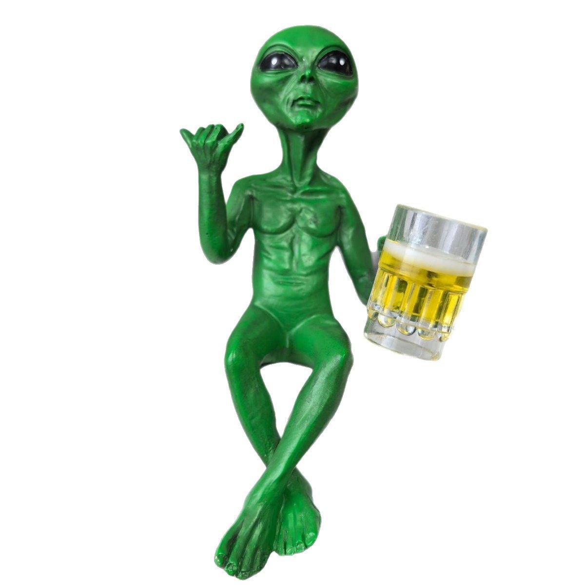 Cross-border hot selling alien resin ornament UFO indoor outdoor garden decoration figurine home decoration