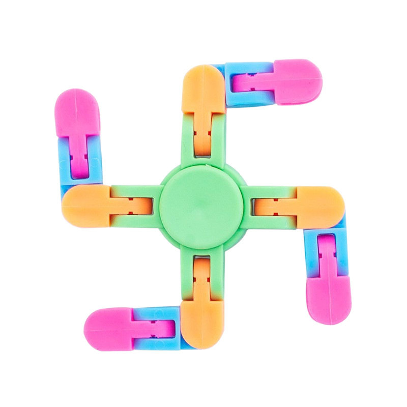 Decompression Chain Creative Finger Gyro Toy Cross-Border Deformation Mechanical Fingertip Spinning Gyro Children's Gift Wholesale