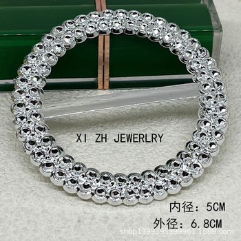 Factory direct round plastic waist buckle diamond waist buckle shoe buckle plated plastic buckle plastic day buckle spot