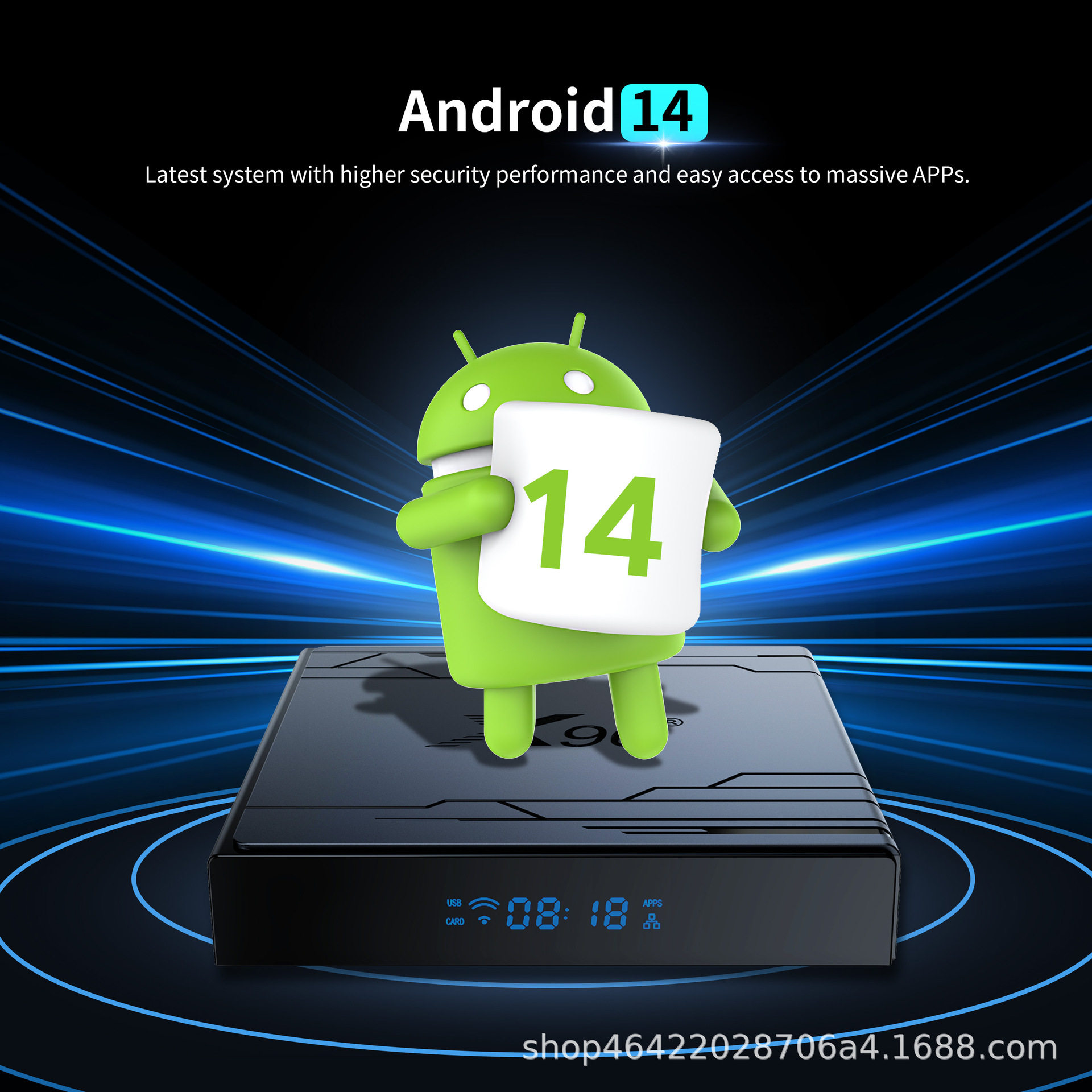 New Product X96Nex Network Set-Top Box S905Y5 Android 14Tv Box Export Model 4K Bluetooth Voice Wifi