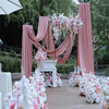 Wedding Milk Silk Stretch Fabric Korean Gauze Stage Background Decoration Wedding Hall Decoration Curtain Arch Hotel