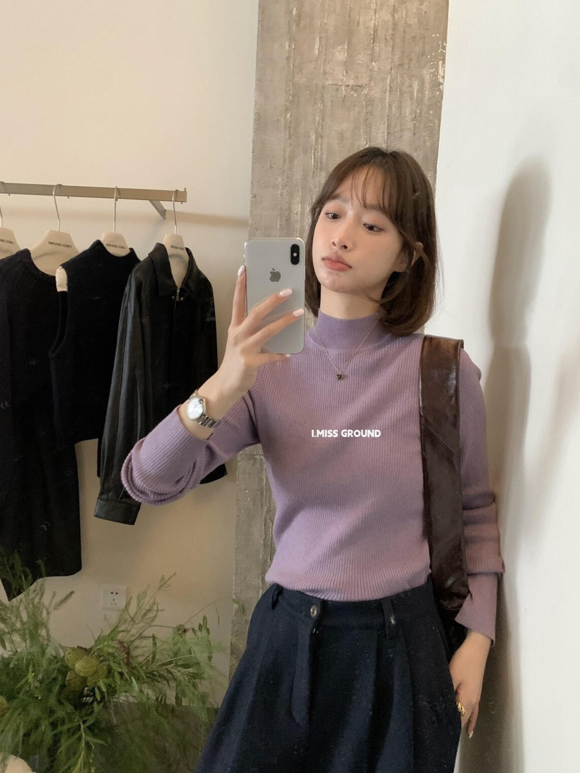 Imiss Autumn Korean Minimalist Style Basic Versatile Slimming Half Turtleneck Knitted Sweater for Women H01233