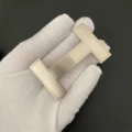 I-shaped silver [suitable for 3.8 wide belt]