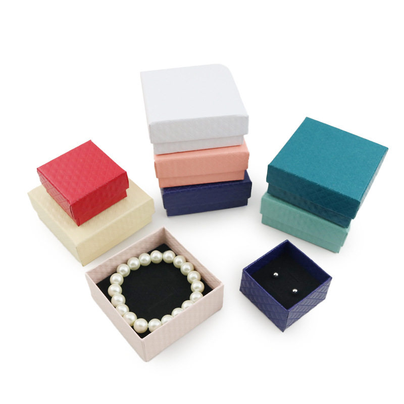Diamond pattern jewelry box packaging box necklace box pearl jewelry box ring earring box pendant box bracelet box