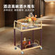 High-End Hotel Drink Cart, Commercial Food Delivery Cart, Restaurant Dessert Trolley, Ktv Mobile Snack and Drink Service Cart