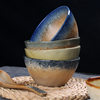 New Vintage Minimalist Ceramic Bowl Underglaze Color Craft Household Noodle Bowl Exquisite Open Rice Bowl Housewarming Gift Wholesale