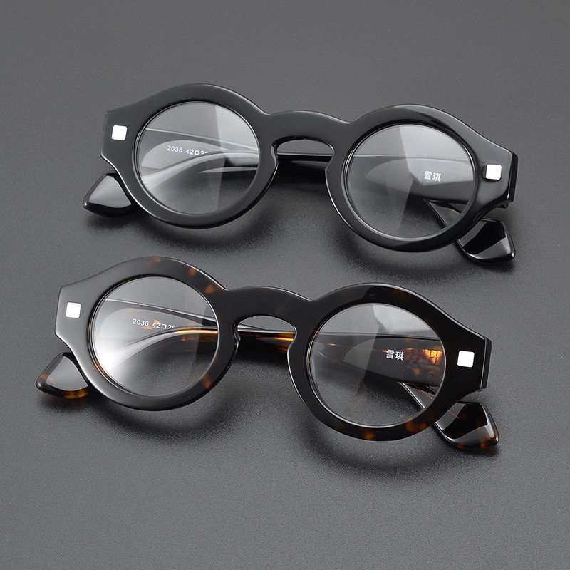 Foreign trade thick plate glasses retro frame 2036 European and American plate frame in stock can be used for presbyopia myopia