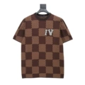 Checkerboard hotfix rhinestone - coffee brown
