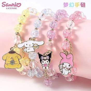 Sanrio Kuromi Melody Bracelet Beaded Children's Handmade Jewelry Trendy Cultural and Creative Store Wholesale Popular Toys