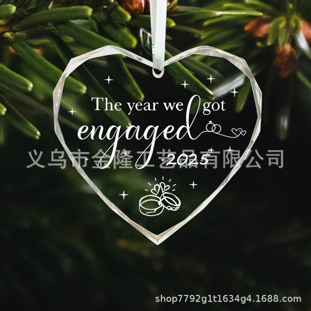 Cross-Border Couple Wedding Gift Transparent Acrylic Flat Jewelry Newlyweds Blessing Beautiful Marriage Commemorative Gift