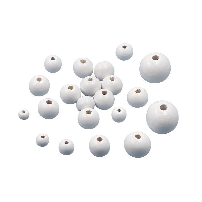 อุปกรณ์เครื่องประดับDIY 6-25มิลลิเมตรน้ำสีขาวลูกปัดไม้ลูกปัด...