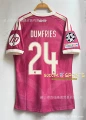 2627 real madrid away custom #24 player jersey + champions league armband