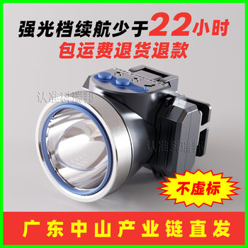 Ultra-Long Battery Life USB Rechargeable Led Headlamp Head-Mounted Strong Light Long-Range Imported Lithium Battery Fishing Lamp Household Flashlight