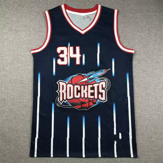 MN Vintage Basketball Jersey Rockets #34 Hakeem Olajuwon Retro Tank Top