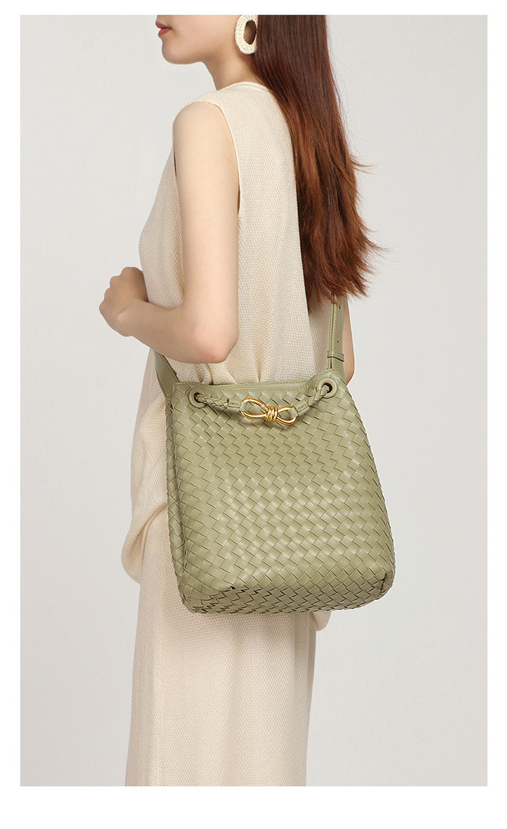 Túi xách nữ đan PU dáng vuông đứng, đeo vai và đeo chéo — B2652 # màu đen, B2652 # Nâu caramel, B2652 # Sô cô la, Nhà máy riêng, có thể tùy chỉnh theo yêu cầu.