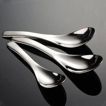 316 Stainless Steel Spoon, Chinese Style, Thickened and Deepened, Dining Spoon, Household Children's Soup Spoon, Gift, Supermarket Spoon