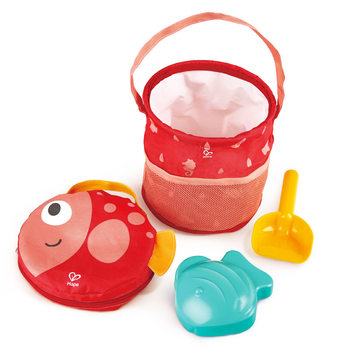 Hape children's beach toy set play with sand play with water sand digging tools shovel bucket small kettle water car baby