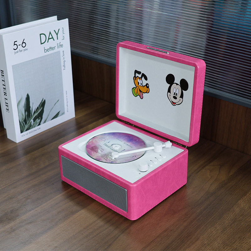 Cross-Border Cd Player Retro Bluetooth Multi-Function U Disk Tf Sound Quality Audio Portable Disc Mini Gift