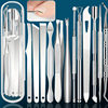 Cross-border hot-selling stainless steel pedicure knife suit dead leather fork double head nail picker foot shaving scraper 5-piece boxed