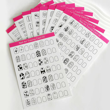 Nail Art Painting Exercise Book, Nail Art Copying Card, Nail Art Painting Practice Board, Nail Art Beginner's Line Drawing