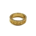 Golden eternal ring with diamonds