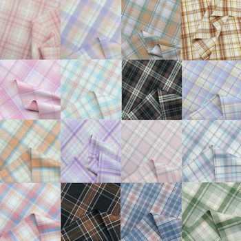 Yarn-dyed jacquard jk uniform fabric pink memory/black sugar ginger tea/Golden time/riverside grass children's clothing bags