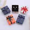 In stock Blue jewelry carton bow jewelry box lid bracelet necklace pendant earrings jewelry gift box
